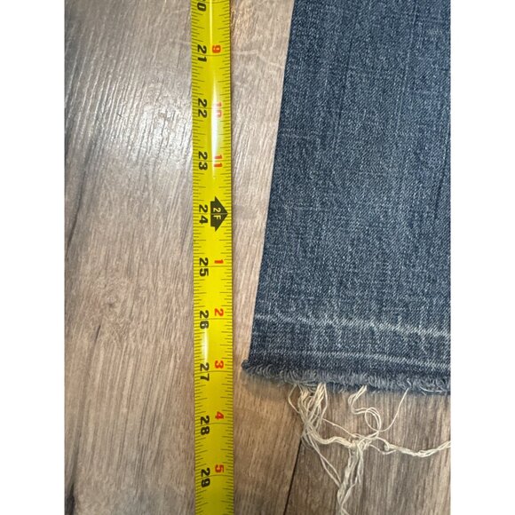 Levis 557 VTG Y2K Relaxed Boot Cut Jeans W40 L32* Raw Hem Cowboy Western Cut Blu - Picture 8 of 13